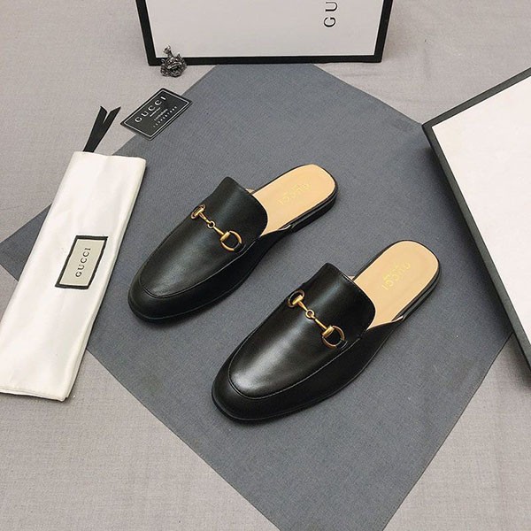 【日本未発売】グッチ プリンスタウン レザー スリッパ 偽物 guu28404