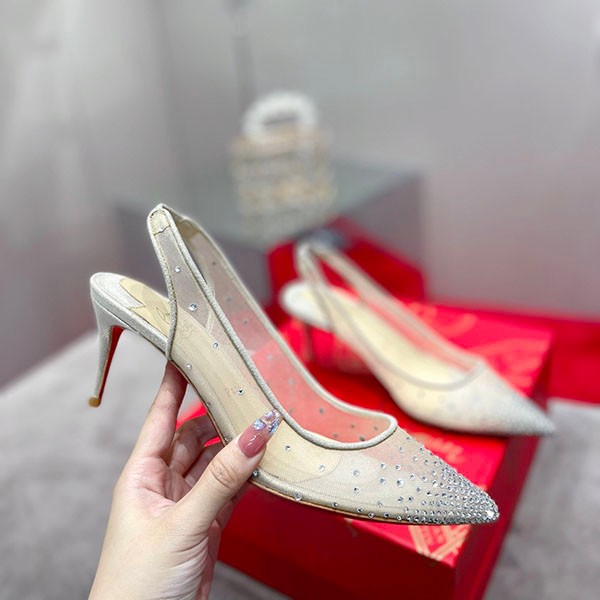 ルブタン 偽物 Lace Up Kate 65mm レース パンプス Rug49013