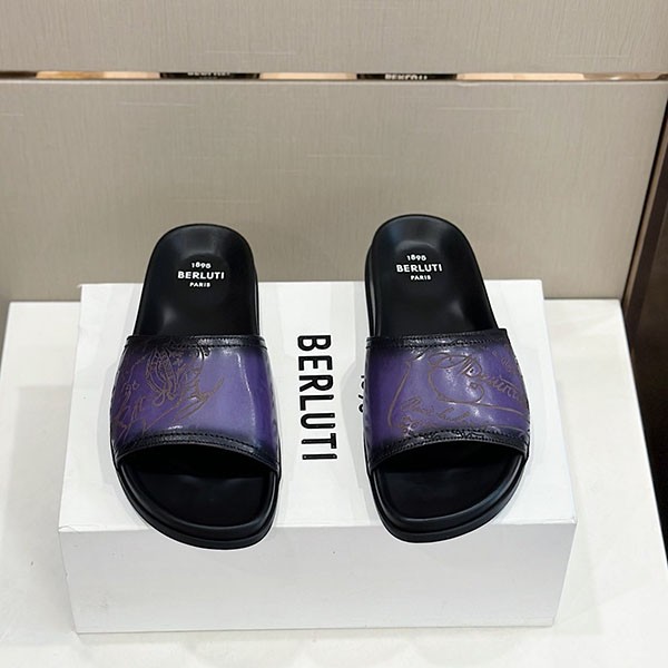ベルルッティ エギオ サンダル コピー Stamp Leather Sandal bej44198