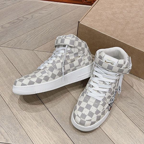 超希少！ヴィトン x ナイキ Air Force 1 偽物 Mid By Virgil Abloh ホワイト naq67249