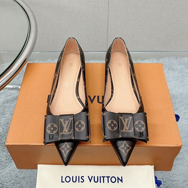 【23AW☆リボン/大人可愛い】ルイヴィトン LV ブロッサム フラット バレリーナ偽物 1AC8WZ