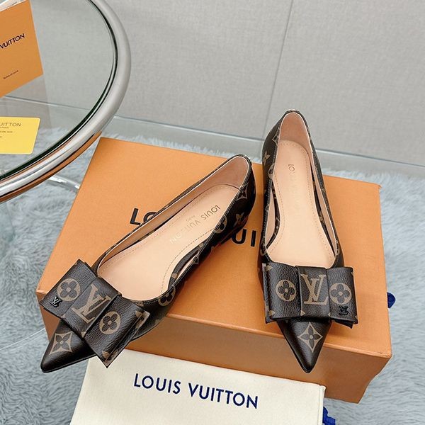 【23AW☆リボン/大人可愛い】ルイヴィトン LV ブロッサム フラット バレリーナ偽物 1AC8WZ