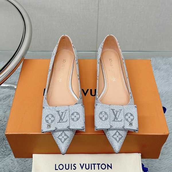 【23AW☆リボン/大人可愛い】ルイヴィトン LV ブロッサム フラット バレリーナ偽物 1AC8WZ