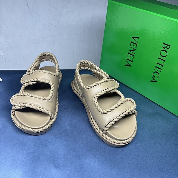 特別sale関税込【ボッテガヴェネタ 偽物】ジャック フラット サンダル box19062