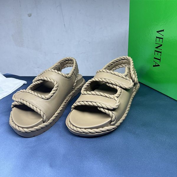 特別sale関税込【ボッテガヴェネタ 偽物】ジャック フラット サンダル box19062