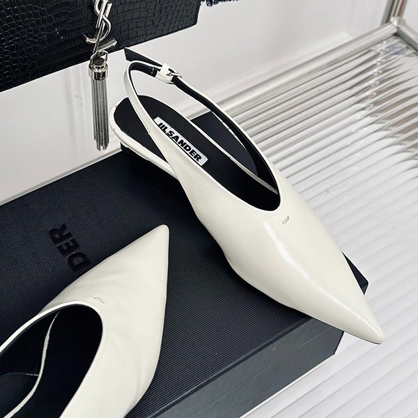 高品質 ジルサンダー コピー バックストラップ付 レザー ヒール パンプス Jik79609