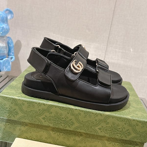 超希少！グッチ スーパーコピー モリッツGGレザーサンダル guq28177