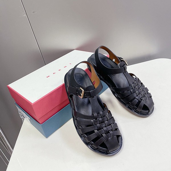 レディース【マルニ】フィッシャーマンサンダル レザーサンダル コピー SAMS0169