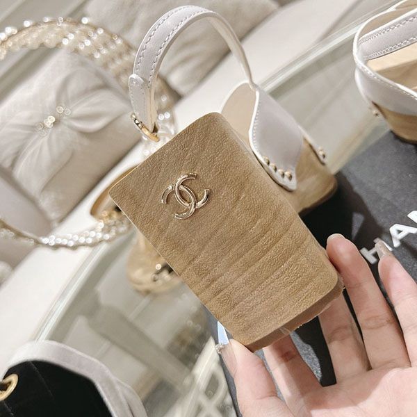 n級品 おすすめ シャネル サボ 厚底 サンダル コピー 24C shj16143