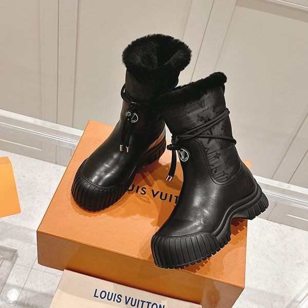 【雪道でもオシャレに♡】ルイヴィトン アンクルブーツ 偽物 1ADCBT