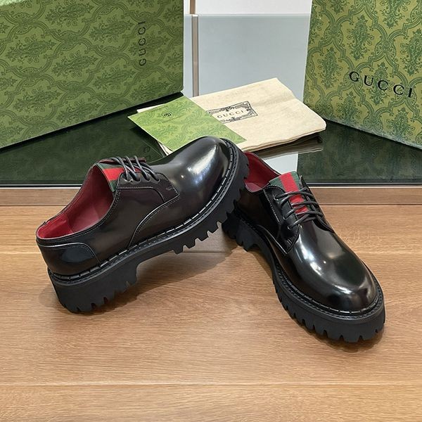 激安価格！完全必至 グッチ ウェブ メンズ レースアップシューズ 偽物 gum82512