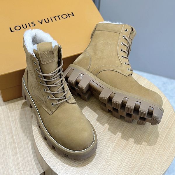 ルイヴィトン LV チェッカーライン アンクルブーツ コピー 1ADEY
