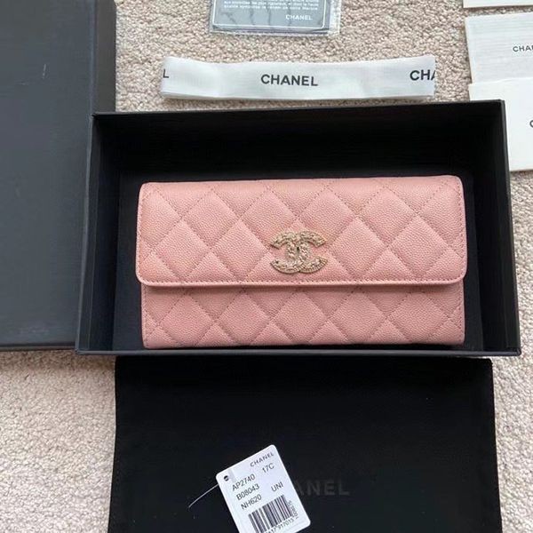 新色☆希少 シャネル キャビアスキン ココマーク 二つ折り長財布 偽物 shq02240