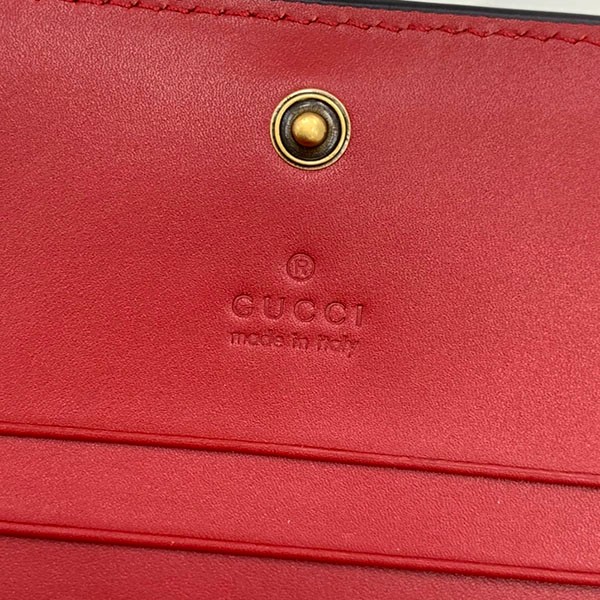 大人気！グッチ さくらんぼ 財布 コピー★かわいいチェリー GGスプリーム キャンバス カードケース（コイン＆紙幣入れ付き） gus37265