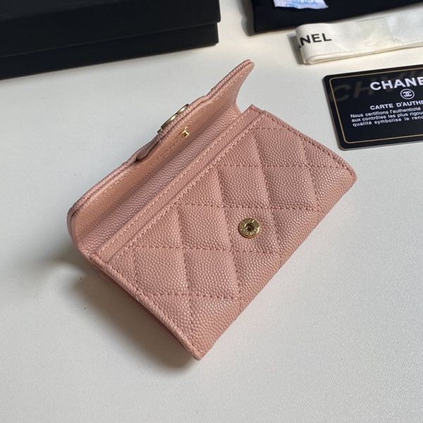 世界中で大人気♪シャネル 偽物 ミニ財布 キャビア ライトゴールド金具 shj08153