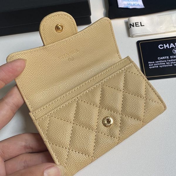 速達発送シャネル 偽物 ミニ財布 キャビア ライトゴールド金具 shl08765