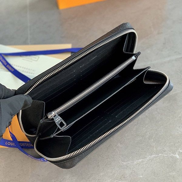 追跡付 ルイヴィトン ジッピー XL 長財布 偽物 黒 vuo04399