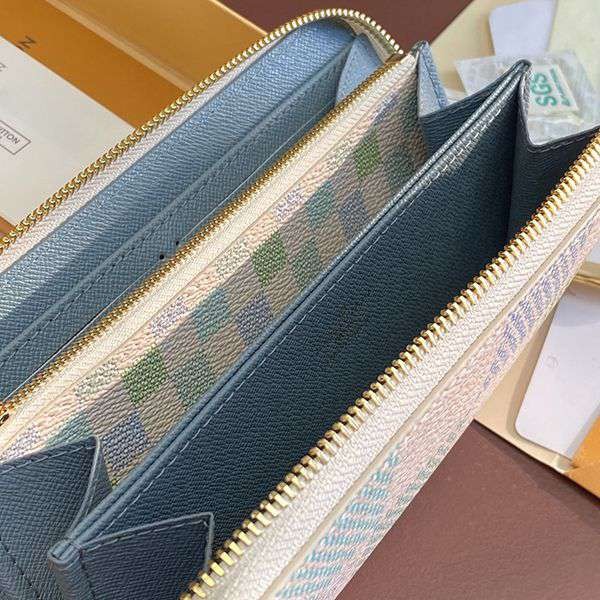 新色☆希少【ルイヴィトン】ジッピー・ウォレット 偽物ダミエリシャス N40748