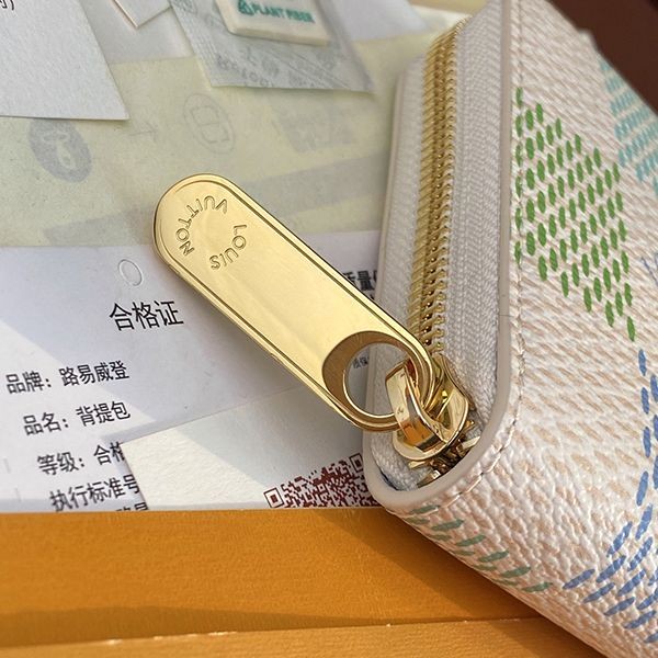 新色☆希少【ルイヴィトン】ジッピー・ウォレット 偽物ダミエリシャス N40748