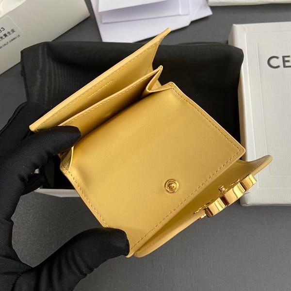 ☆超人気☆セリーヌ n級品 スモールウォレット トリオンフ 財布 オリーブ Cek90562