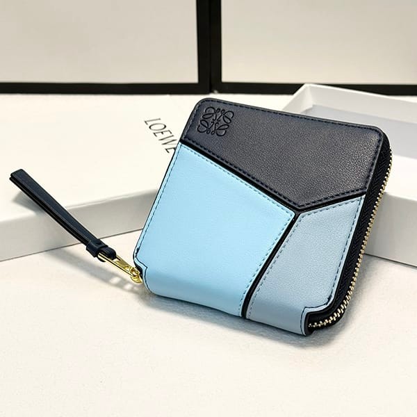 ☆超人気☆ロエベ パチモン パズル ジップアラウンド財布 ブルーマルチ 4色 lod01605