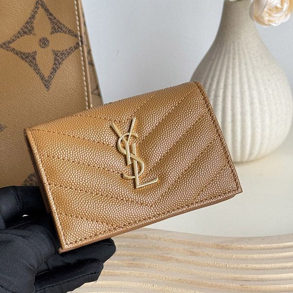 サンローラン YSL金ロゴ オリガミ 偽物 マトラッセ ミニ財布 Sal00366