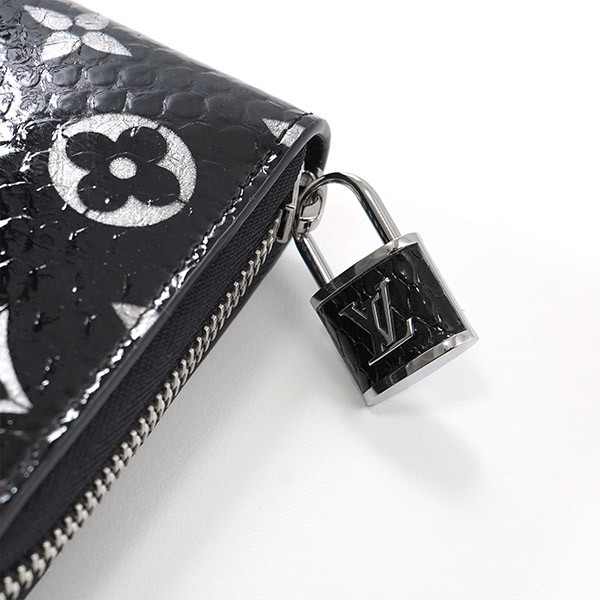 希少！すぐ届く！ルイヴィトン LV リザード ジッピーウォレット 南京錠付き N96955