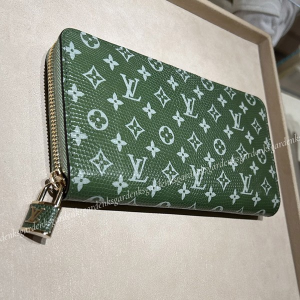 希少！すぐ届く！ルイヴィトン LV リザード ジッピーウォレット 南京錠付き N96955