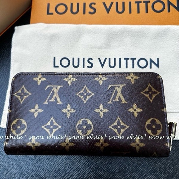 希少！すぐ届く！ルイヴィトン LV リザード ジッピーウォレット 南京錠付き N96955