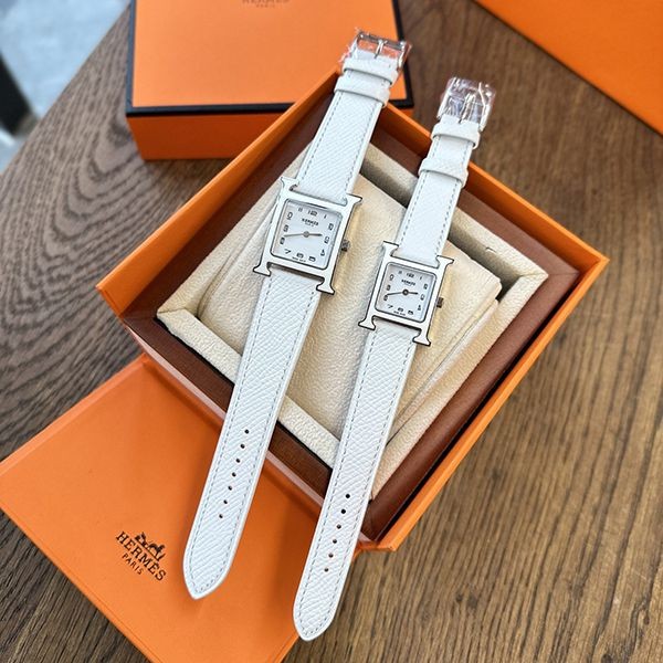 大人気!【エルメス 】アワーH ウォッチコピー スモールモデル 21mm/25 mm　ホワイト err76158