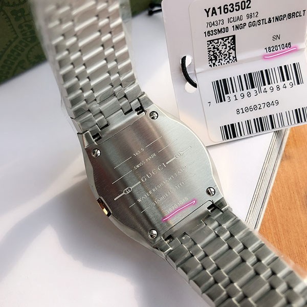 〔グッチ 25H〕コピー クオーツ スチール ウォッチ 34 mm 673111