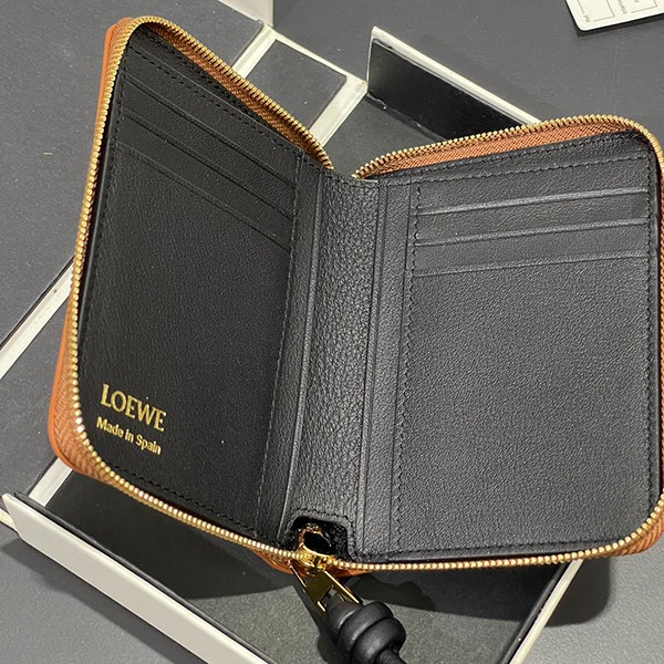追跡付き 安いロエベ ノット コンパクト ジップウォレット コピー商品 loo70725
