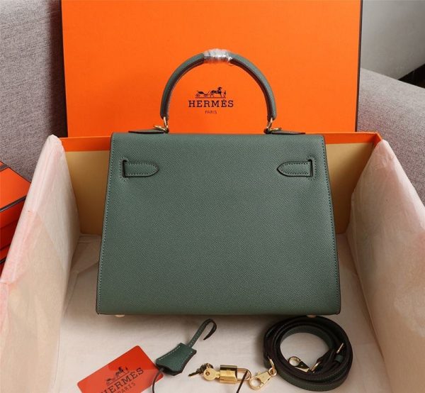 大人気定番エルメス ケリー 28 エトゥープ  ハンドバッグ偽物he26003 - 画像 (4)