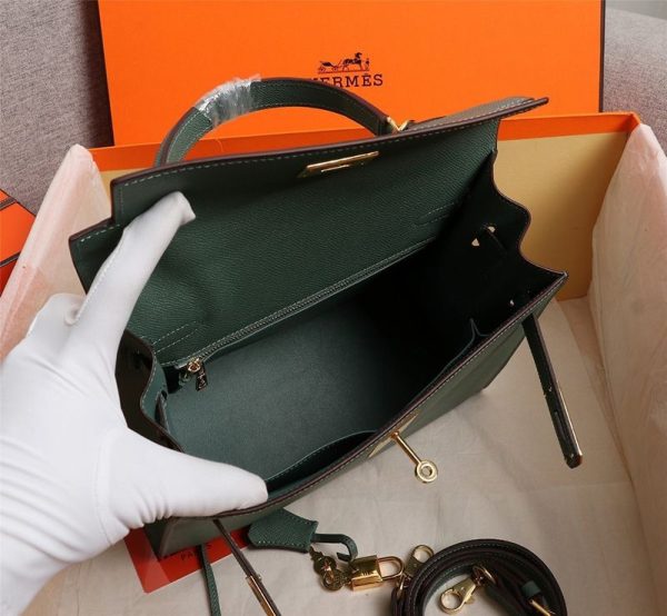 大人気定番エルメス ケリー 28 エトゥープ  ハンドバッグ偽物he26003 - 画像 (9)