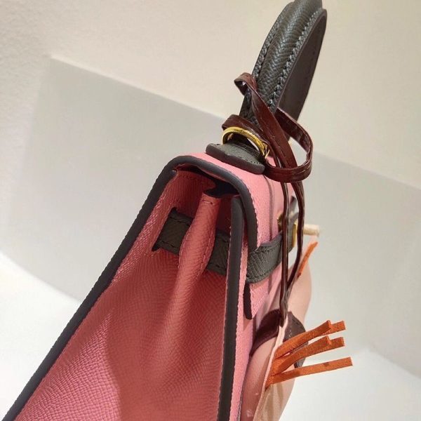 エルメス ケリー 25cm 内縫 コピートゴ ゴールド金具he26011 - 画像 (6)