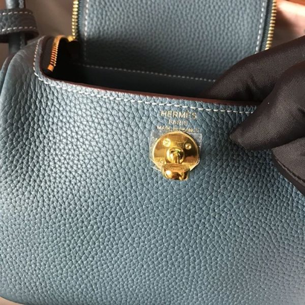21年春夏エルメス リンディ ミニ ヴェルソコピー スイフト シルバー金具he26073 - 画像 (8)