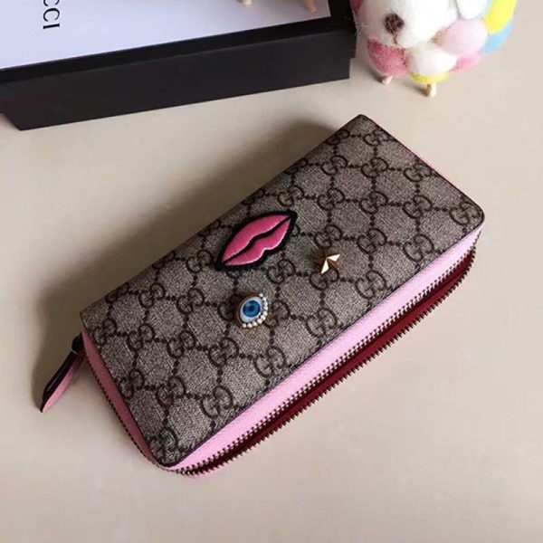グッチ GGスプリーム フェイスモチーフ コピーラウンドファスナー 長財布 431392 - 画像 (5)