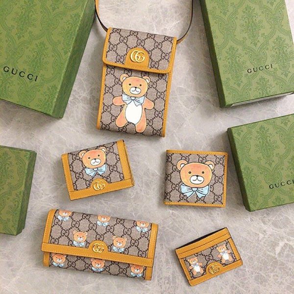 【グッチ】x KAIコラボ テディベア カードケース コピー660512 2YRAG 8695 - 画像 (8)