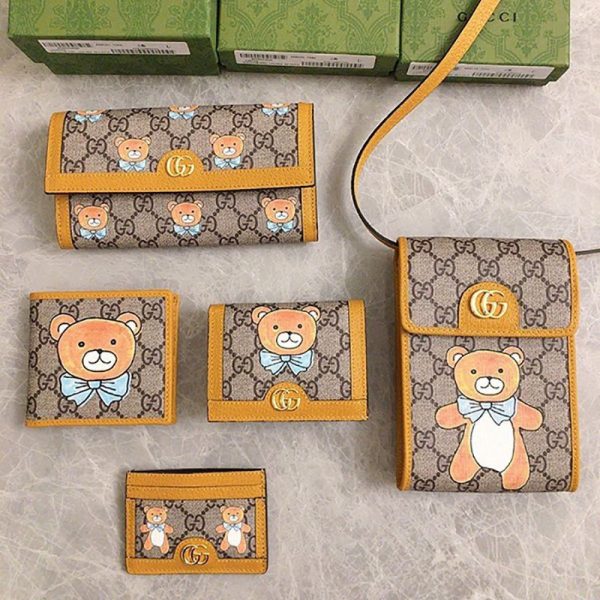 【グッチ】x KAIコラボ テディベア カードケース コピー660512 2YRAG 8695 - 画像 (9)