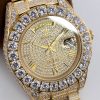 定番 ロレックス スーパーコピー 時計 デイデイト 39MM メンズ シャンパン 全面ダイヤド rok65826 - 画像 (3)