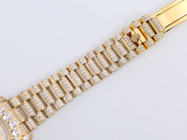 定番 ロレックス スーパーコピー 時計 デイデイト 39MM メンズ シャンパン 全面ダイヤド rok65826 - 画像 (7)