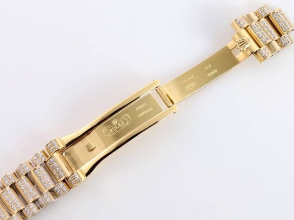 《大人気》ロレックス コピー 時計 デイデイト 39MM 全面ダイヤ メンズ グリーン roa78795 - 画像 (8)