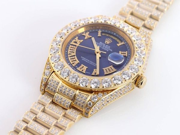 人気No1 ロレックス 腕時計 偽物 デイデイト 39MM メンズ パープル ダイヤモンドベゼル roo45419 - 画像 (2)