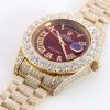 関税負担なしロレック 時計 偽物 ス デイデイト 39MM メンズ レッド ダイヤモンドベゼル rol61381 - 画像 (2)