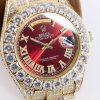 関税負担なしロレック 時計 偽物 ス デイデイト 39MM メンズ レッド ダイヤモンドベゼル rol61381 - 画像 (3)