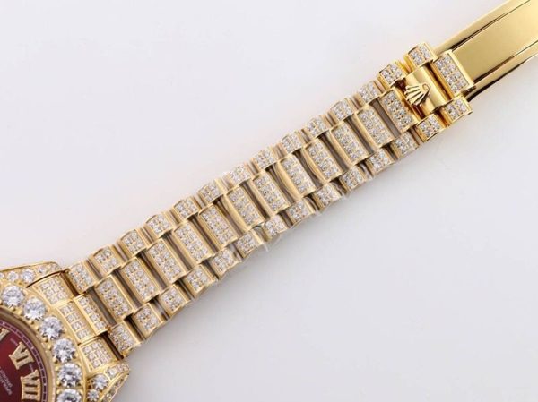 関税負担なしロレック 時計 偽物 ス デイデイト 39MM メンズ レッド ダイヤモンドベゼル rol61381 - 画像 (7)