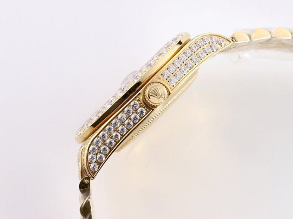 目を惹くカラー ロレックス 時計 スーパーコピー 39MM メンズ ダイヤモンドベゼル デイデイト roc18378 - 画像 (5)