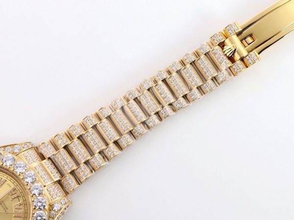 目を惹くカラー ロレックス 時計 スーパーコピー 39MM メンズ ダイヤモンドベゼル デイデイト roc18378 - 画像 (7)