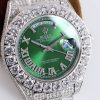 超希少！ロレックス 時計 コピー 39MM メンズ グリーン 全面ダイヤ デイデイト roi63736 - 画像 (3)