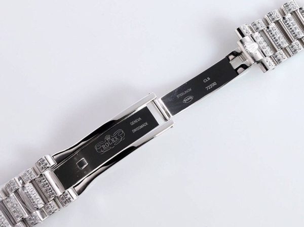 送料込 ロレックス 時計 コピー 39MM メンズ シルバー 全面ダイヤ デイデイト rom34702 - 画像 (8)